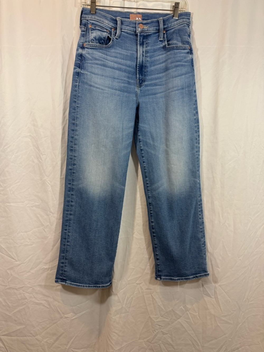 MOTHER Mid-Rise Straight Leg Jeans‎ - Light Blue Wash 29